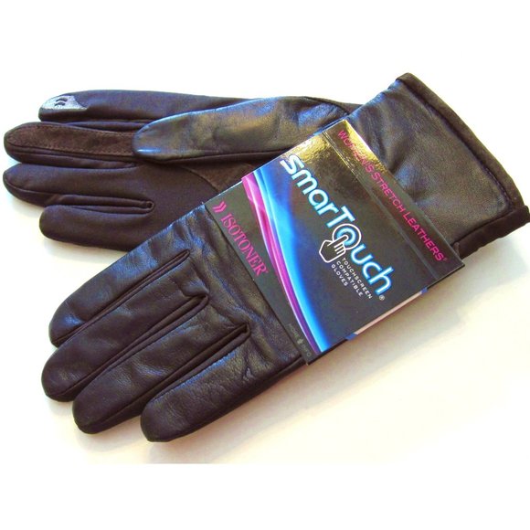 Isotoner Gloves Brown Stretch Leather Size XL - Picture 1 of 1
